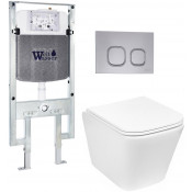 Подвесной унитаз с инсталляцией Weltwasser Amberg 497 ST / Gelbach 043 GL-WT / Amberg RD-CR 10000011857 белый глянцевый