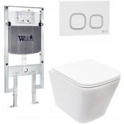 Подвесной унитаз с инсталляцией Weltwasser Amberg 497 ST / Gelbach 043 MT-WT / Amberg RD-WT 10000011899 белый матовый