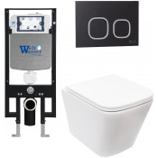 Подвесной унитаз с инсталляцией Weltwasser Amberg 497 / Gelbach 043 MT-WT / Amberg RD-BL 10000011891 белый матовый