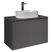 Тумба с раковиной Grossman Кристалл 80 108043/GR-3062/508056 со столешницей графит матовый