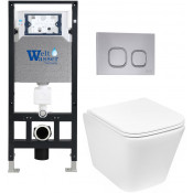 Подвесной унитаз с инсталляцией Weltwasser Amberg 506 / Gelbach 043 GL-WT / Amberg RD-CR 10000011862 белый глянцевый