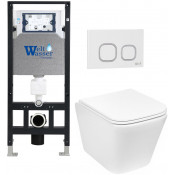 Подвесной унитаз с инсталляцией Weltwasser Amberg 506 / Gelbach 043 GL-WT / Amberg RD-WT 10000011864 белый глянцевый