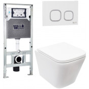 Подвесной унитаз с инсталляцией Weltwasser Amberg 506 ST / Gelbach 043 MT-WT / Amberg RD-WT 10000011909 белый матовый