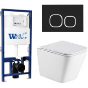 Подвесной унитаз с инсталляцией Weltwasser Bamberg 525 / Gelbach 043 MT-WT / Bamberg BL 10000012802 белый матовый