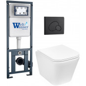 Подвесной унитаз с инсталляцией Weltwasser Marberg 410 / Gelbach 043 GL-WT / MAR 410 RD MT-BL 10000011873 белый глянцевый