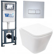 Подвесной унитаз с инсталляцией Weltwasser Marberg 410 / Gelbach 043 MT-WT / MAR 410 SE CR 10000011914 белый матовый