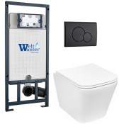 Подвесной унитаз с инсталляцией Weltwasser Marberg 507 / Gelbach 043 GL-WT / MAR 507 RD MT-BL 10000011880 белый глянцевый