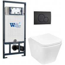 Подвесной унитаз с инсталляцией Weltwasser Marberg 507 / Gelbach 043 GL-WT / MAR 507 RD MT-BL 10000011880 белый глянцевый