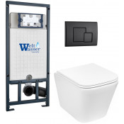 Подвесной унитаз с инсталляцией Weltwasser Marberg 507 / Gelbach 043 GL-WT / MAR 507 SE MT-BL 10000011883 белый глянцевый