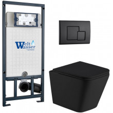 Подвесной унитаз с инсталляцией Weltwasser Marberg 507 / Gelbach 043 MT-BL / MAR 507 SE MT-BL 10000012007 черный матовый