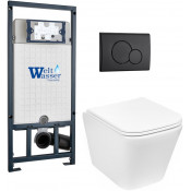 Подвесной унитаз с инсталляцией Weltwasser Marberg 507 / Gelbach 043 MT-WT / MAR 507 RD MT-BL 10000011920 белый матовый