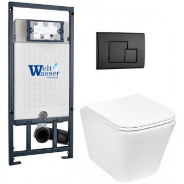 Подвесной унитаз с инсталляцией Weltwasser Marberg 507 / Gelbach 043 MT-WT / MAR 507 SE MT-BL 10000011923 белый матовый