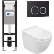 Подвесной унитаз с инсталляцией WeltWasser Amberg 350 / Heimbach 043 GL-WT / Amberg RD-BL 10000012439 белый глянец