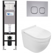 Подвесной унитаз с инсталляцией WeltWasser Amberg 350 / Heimbach 043 GL-WT / Amberg RD-CR 10000012440 белый глянец