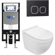 Подвесной унитаз с инсталляцией WeltWasser Amberg 497 / Heimbach 043 GL-WT / Amberg RD-BL 10000012136 белый глянец