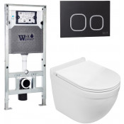 Подвесной унитаз с инсталляцией WeltWasser Amberg 506 ST / Heimbach 043 GL-WT / Amberg RD-BL 10000012151 белый глянец