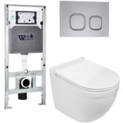 Подвесной унитаз с инсталляцией WeltWasser Amberg 506 ST / Heimbach 043 GL-WT / Amberg RD-CR 10000012152 белый глянец