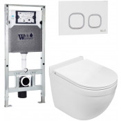 Подвесной унитаз с инсталляцией WeltWasser Amberg 506 ST / Heimbach 043 GL-WT / Amberg RD-WT 10000012154 белый глянец