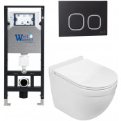 Подвесной унитаз с инсталляцией WeltWasser Amberg 506 / Heimbach 043 GL-WT / Amberg RD-BL 10000012146 белый глянец