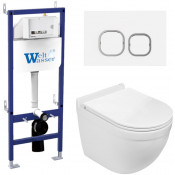 Подвесной унитаз с инсталляцией WeltWasser Bamberg 460 / Heimbach 043 GL-WT / Bamberg WT 10000012821 белый глянец