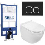 Подвесной унитаз с инсталляцией WeltWasser Bamberg 545 / Heimbach 043 GL-WT / Bamberg BL 10000012825 белый глянец