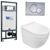 Подвесной унитаз с инсталляцией WeltWasser Marberg 507 / Heimbach 043 GL-WT / MAR 507 RD-CR 10000012163 белый глянец