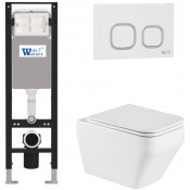 Подвесной унитаз с инсталляцией WeltWasser Amberg 350 / Hofbach 041 GL-WT / Amberg RD-WT 10000012342 белый глянец