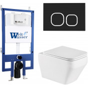Подвесной унитаз с инсталляцией WeltWasser Bamberg 545 / Hofbach 041 GL-WT / Bamberg BL 10000013588 белый глянец
