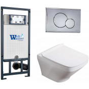 Подвесной унитаз с инсталляцией WeltWasser Marberg 507 / Hofbach 041 GL-WT / MAR 507 RD 10000011682 белый глянец