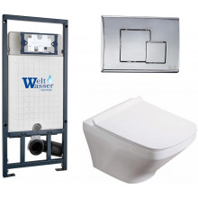 Подвесной унитаз с инсталляцией WeltWasser Marberg 507 / Hofbach 041 GL-WT / MAR 507 SE 10000011685 белый глянец
