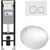 Подвесной унитаз с инсталляцией WeltWasser Amberg 350 / Jeckenbach 004 GL-WT / Amberg RD-WT 10000012347 белый глянец