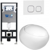 Подвесной унитаз с инсталляцией WeltWasser Amberg 506 / Jeckenbach 004 GL-WT / Amberg RD-WT 10000006802 белый глянец