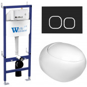 Подвесной унитаз с инсталляцией WeltWasser Bamberg 460 / Jeckenbach 004 GL-WT / Bamberg BL 10000012839 белый глянец