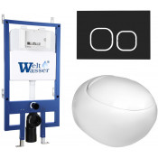 Подвесной унитаз с инсталляцией WeltWasser Bamberg 545 / Jeckenbach 004 GL-WT / Bamberg BL 10000012845 белый глянец