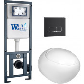 Подвесной унитаз с инсталляцией WeltWasser Marberg 410 / Jeckenbach 004 GL-WT / MAR 410 SE MT-BL 10000010723 белый глянец