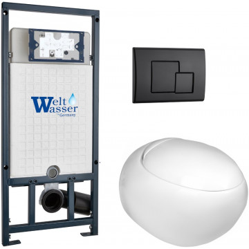 Подвесной унитаз с инсталляцией WeltWasser Marberg 507 / Jeckenbach 004 GL-WT / MAR 507 SE MT-BL 10000010727 белый глянец