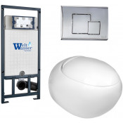 Подвесной унитаз с инсталляцией WeltWasser Marberg 507 / Jeckenbach 004 GL-WT / MAR 507 SE-CR 10000006967 белый глянец