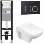 Подвесной унитаз с инсталляцией WeltWasser Amberg 350 / Kehlbach 004 GL-WT / Amberg RD-BL 10000012349 белый глянец