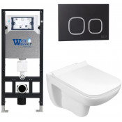 Подвесной унитаз с инсталляцией WeltWasser Amberg 506 / Kehlbach 004 GL-WT / Amberg RD-BL 10000006803 белый глянец