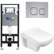 Подвесной унитаз с инсталляцией WeltWasser Amberg 506 / Kehlbach 004 GL-WT / Amberg RD-CR 10000006804 белый глянец