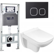 Подвесной унитаз с инсталляцией WeltWasser Amberg 506 ST / Kehlbach 004 GL-WT / Amberg RD-BL 10000006892 белый глянец