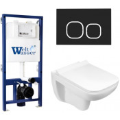 Подвесной унитаз с инсталляцией WeltWasser Bamberg 525 / Kehlbach 004 GL-WT / Bamberg BL 10000012852 белый глянец