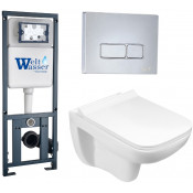 Подвесной унитаз с инсталляцией WeltWasser Marberg 410 / Kehlbach 004 GL-WT / MAR 410 SE-CR 10000006480 белый глянец