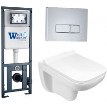 Подвесной унитаз с инсталляцией WeltWasser Marberg 410 / Kehlbach 004 GL-WT / MAR 410 SE-CR 10000006480 белый глянец
