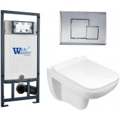 Подвесной унитаз с инсталляцией WeltWasser Marberg 507 / Kehlbach 004 GL-WT / MAR 507 SE-CR 10000006969 белый глянец