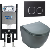 Подвесной унитаз с инсталляцией WeltWasser Amberg 497 / Merzbach 041 MT-GR / Amberg RD-BL 10000010853 матовый серый