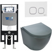 Подвесной унитаз с инсталляцией WeltWasser Amberg 497 / Merzbach 041 MT-GR / Amberg RD-WT 10000010856 матовый серый