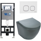 Подвесной унитаз с инсталляцией WeltWasser Amberg 506 / Merzbach 041 MT-GR / Amberg RD-WT 10000010871 матовый серый