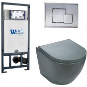 Подвесной унитаз с инсталляцией WeltWasser Marberg 507 / Merzbach 041 MT-GR / MAR 507 SE 10000010883 матовый серый