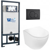 Подвесной унитаз с инсталляцией WeltWasser Marberg 507 / Merzbach 041 XL GL-WT / MAR 507 RD MT-BL 10000010922 белый глянец